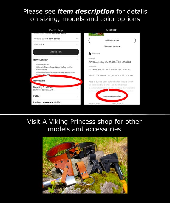 Fodero In Pelle Per Ascia Fiskars - Grigio, Taglia XS, Per Modelli N7, X5, X7, A5, A6 - Foto 5