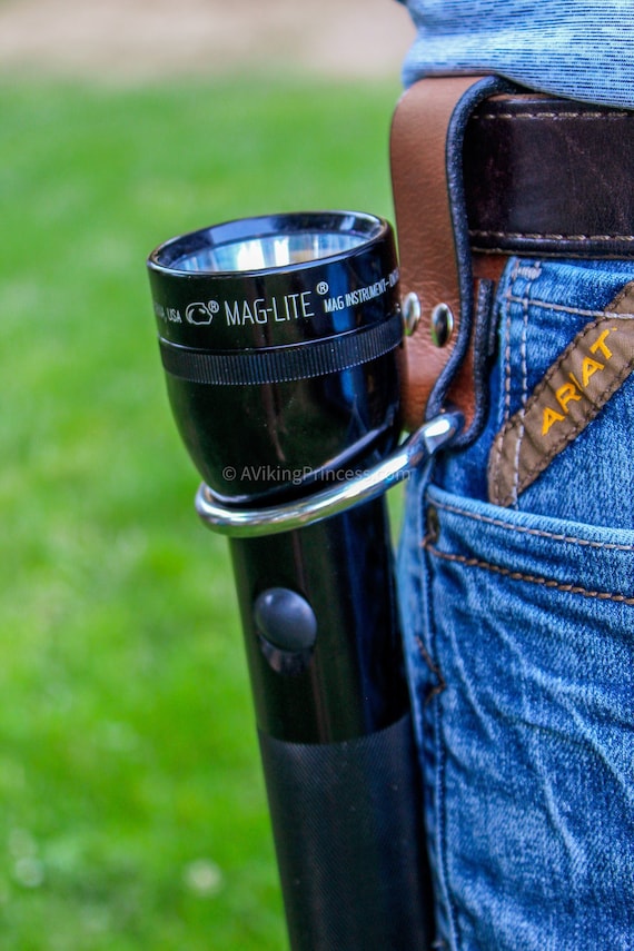 Leather Maglite Holster - in Black or Brown