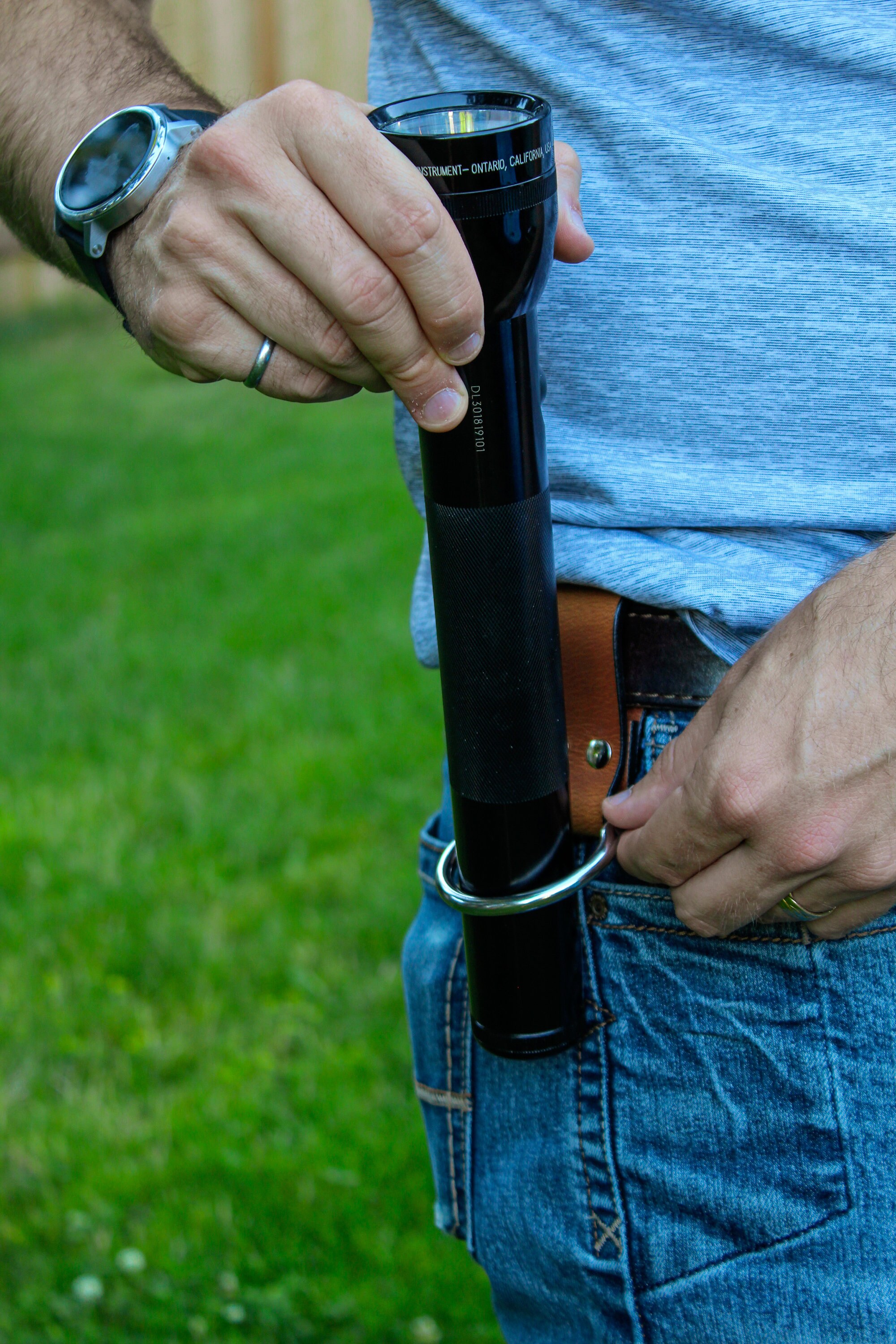 Leather Maglite Holster in Black or Brown
