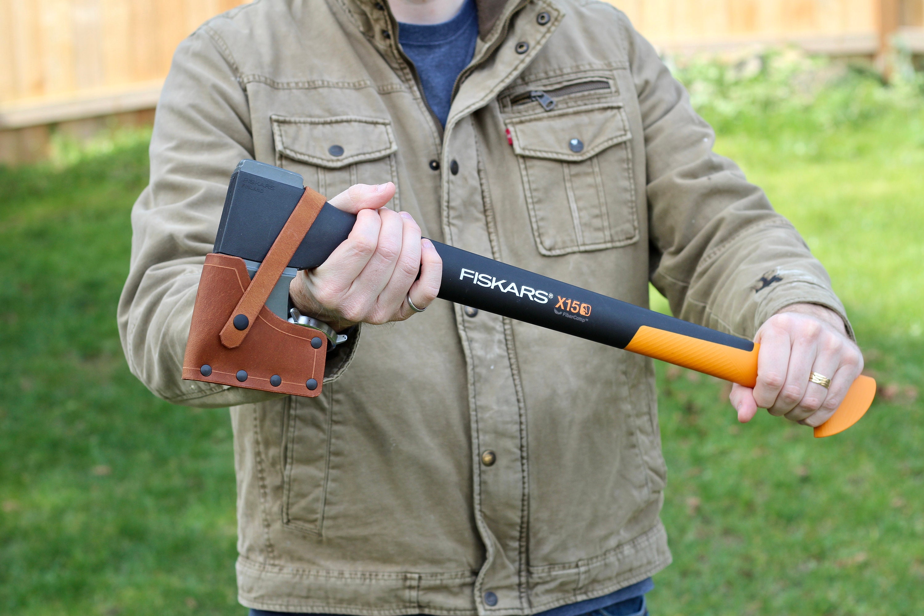 Leather Sheath for Fiskars XSeries, Maul and Norden Axes (X5, X7, X10