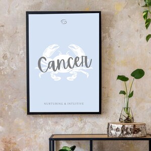 Cancer Astrology Zodiac Art Print Digital