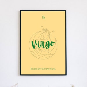 Virgo Zodiac Sign Art Print Digital