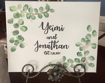 Wedding/Anniversary Date Canvas Painting