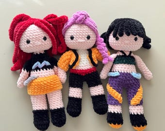 Velvet K-Pop Girls Häkelanleitung - Süßes Pop Idol, weiches Plüsch Amigurumi Häkelanleitung, DIY Velvet Doll Pattern