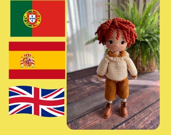 Patrón muñeca Mila amigurumi pdf (Español,Português,English)