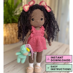 Crochet Amigurumi Doll Pattern PDF Handmade Doll DIY Intermediate Kids Toy Birthday Holiday Gift Crochet Project