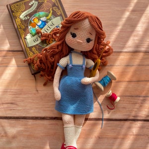 Amigurumi cute red hair doll english and spanish pattern pdf