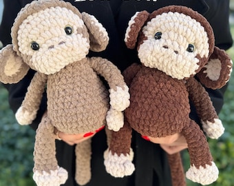 Eenvoudig haakpatroon aap Knuffeldier amigurumipatroon