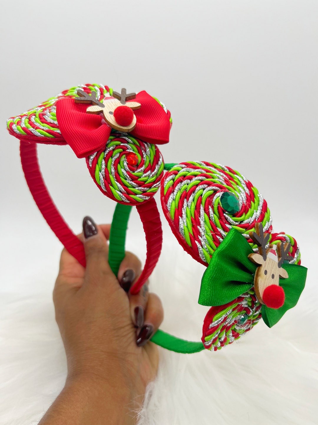 Christmas Candy Headband / Girls Christmas Headband/ Women Christmas
