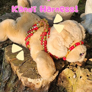 Custom Kandi Beaded Emotional Support Stuffed Animal Harness