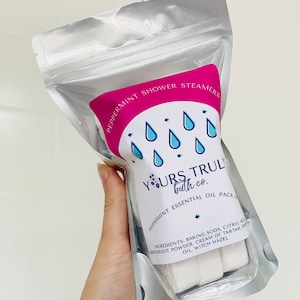Peppermint Shower Steamers - Pack of 10 - Aromatherapy Shower Bomb - Mint Shower Melts - Shower Tablets - Natural Handmade Shower Steamer