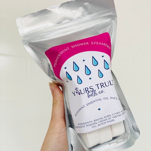 Peppermint Shower Steamers Pack of 10 Aromatherapy Shower Etsy