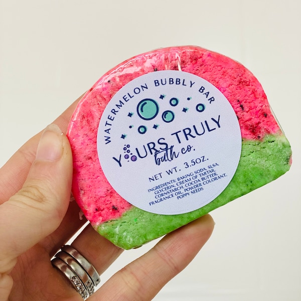 Watermelon Bubble Bar - Cucumber Melon Bubble Bar - Solid Bubble Bath