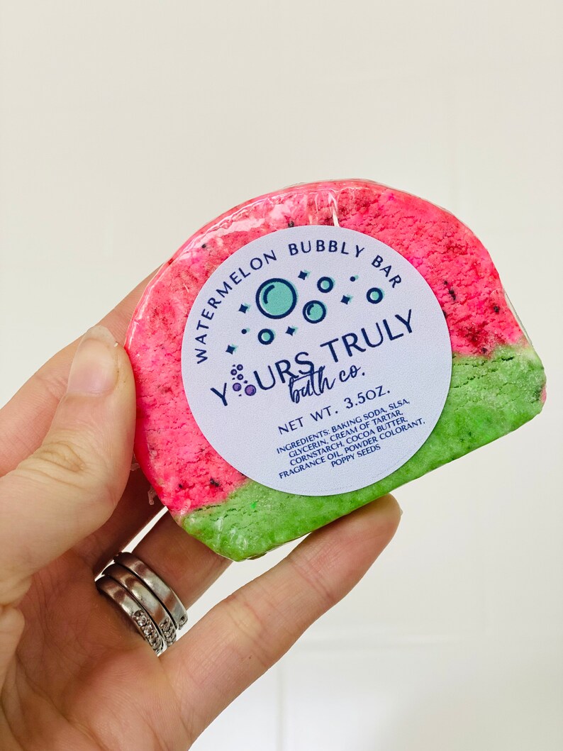 Watermelon Bubble Bar Cucumber Melon Bubble Bar Solid Bubble Bath image 1