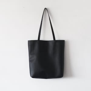 ジッパー付きブラックレザートートバッグ - Etsy 日本