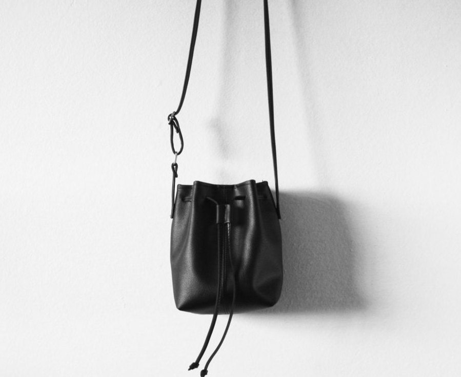Pebbled Leather Mini Bucket Bag — Tree Fairfax