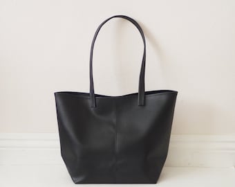 Small Leather Tote - Etsy