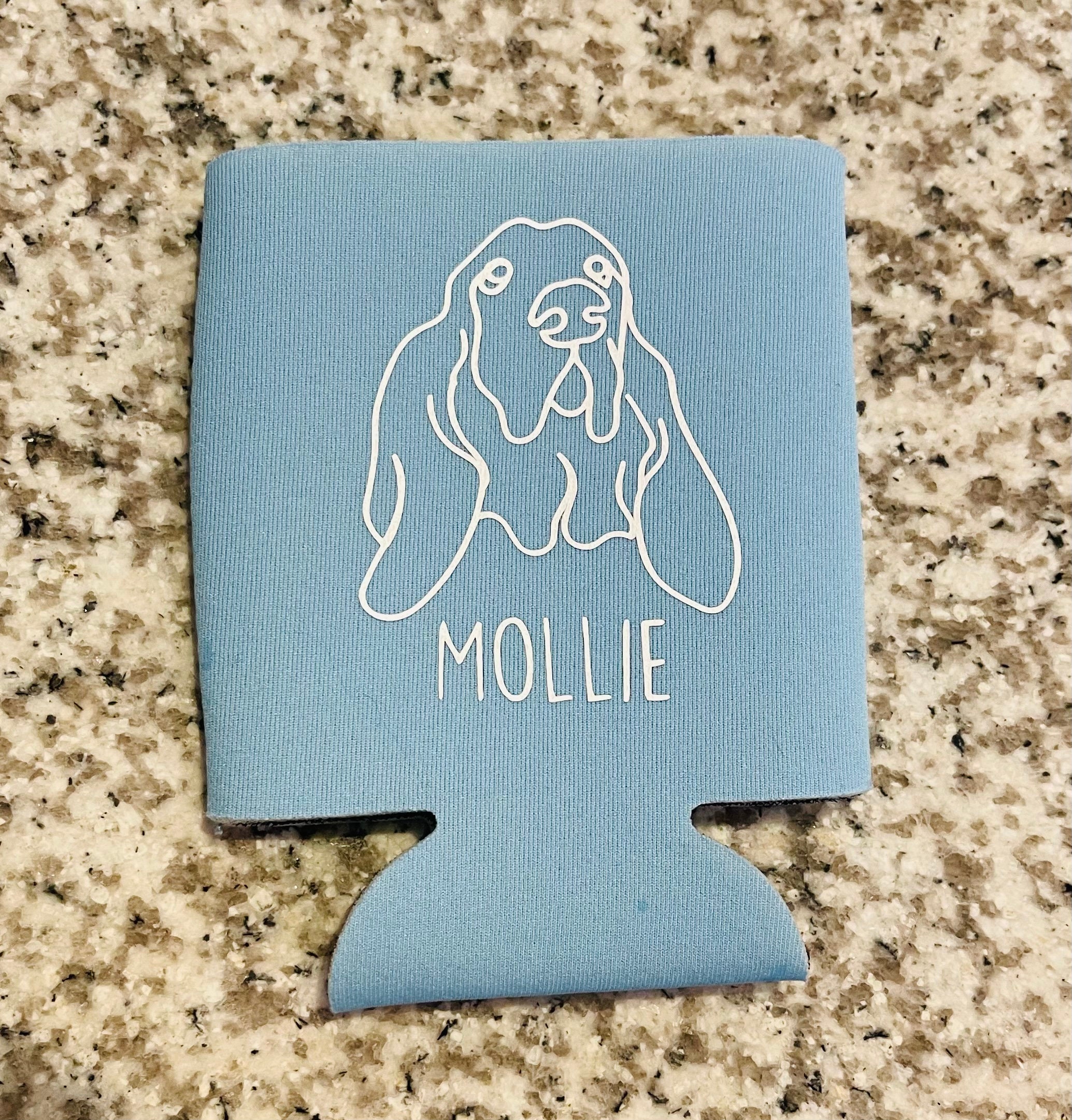 Custom Dog Art Koozie Etsy