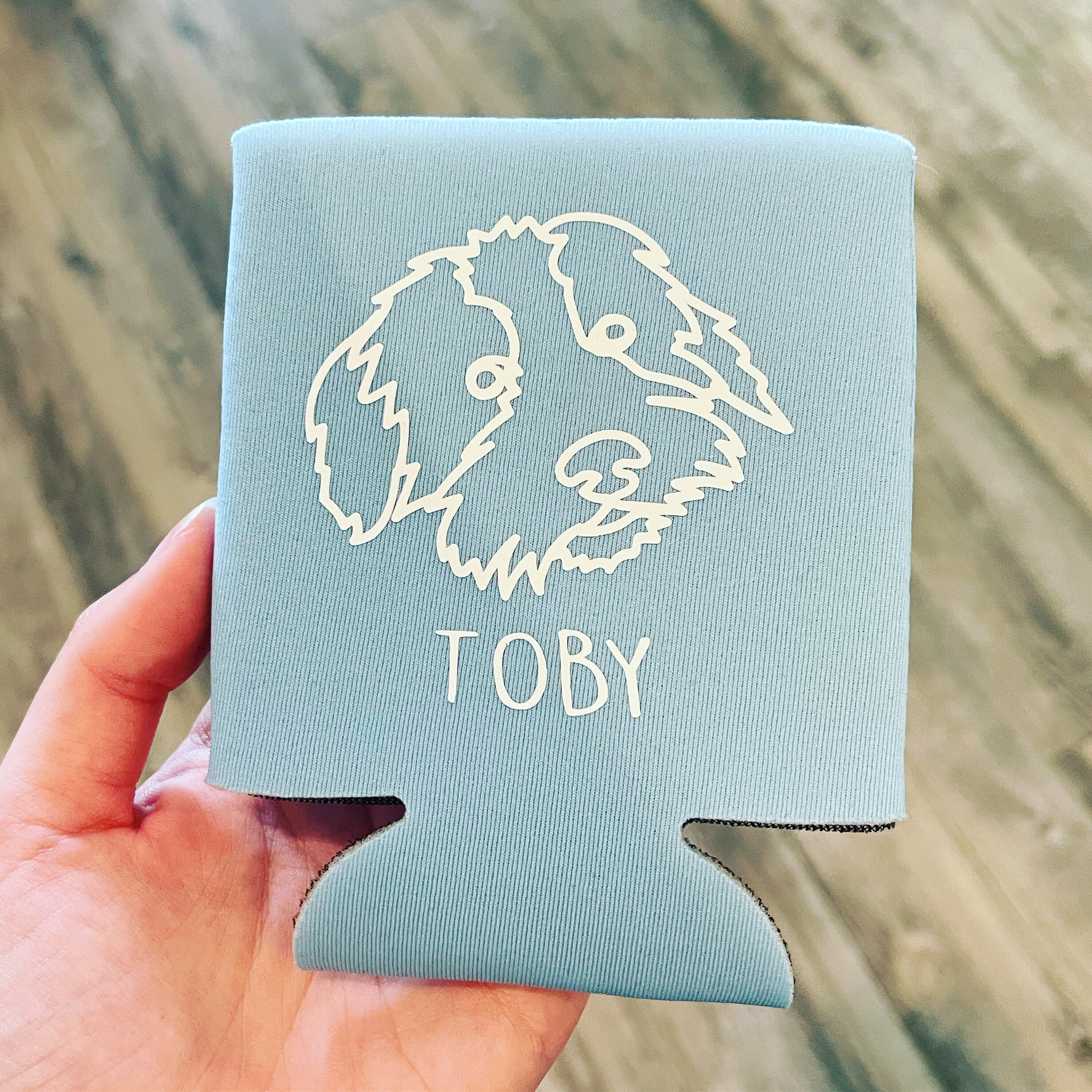 Custom Dog Art Koozie Etsy