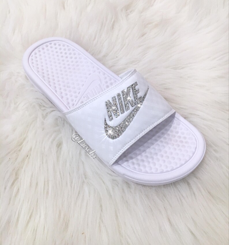 nike slides swarovski crystals