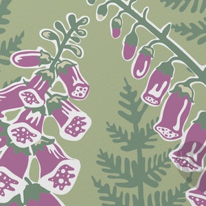 Haldon Belvedere print, wedding venue illustration, devon nature print with foxgloves and ferns, giclee print image 2