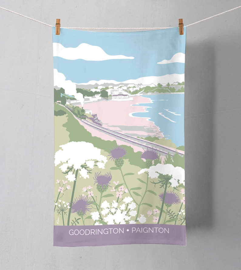 Tea towel: Goodrington in Paignton, Devon image 2