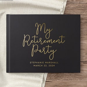 Retirement Guest Book Retirement Party Gift Idea for Leaving Party, Photo Album Well Wishes Book