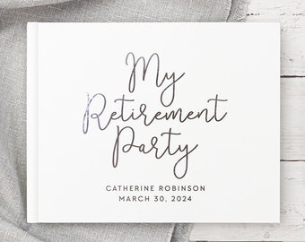 Retirement Guest Book for Retirement Party Ideas, Custom Retirement Book, Personalized Leaving Photo Album