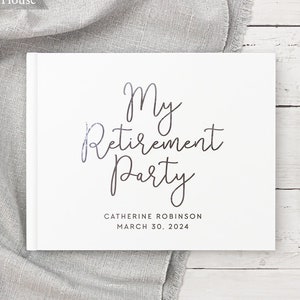 Retirement Guest Book for Retirement Party Ideas, Custom Retirement Book, Personalized Leaving Photo Album