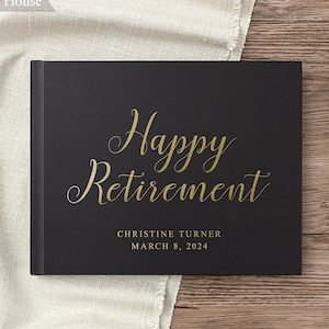 Custom Retirement Guest Book Retirement Gift for Leaving Party, Retirement Album Well Wishes Book for Him for Her