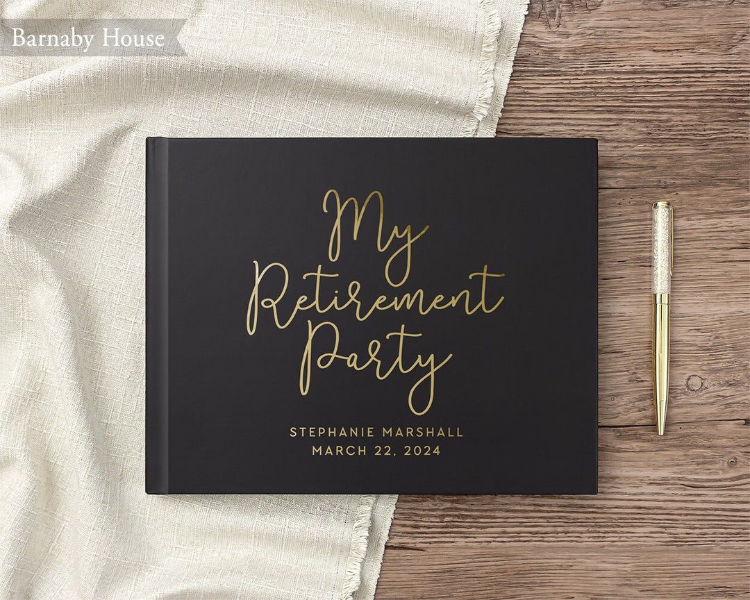 Retirement Guest Book Retirement Party Gift Idea for Leaving Party, Photo Album Well Wishes Book