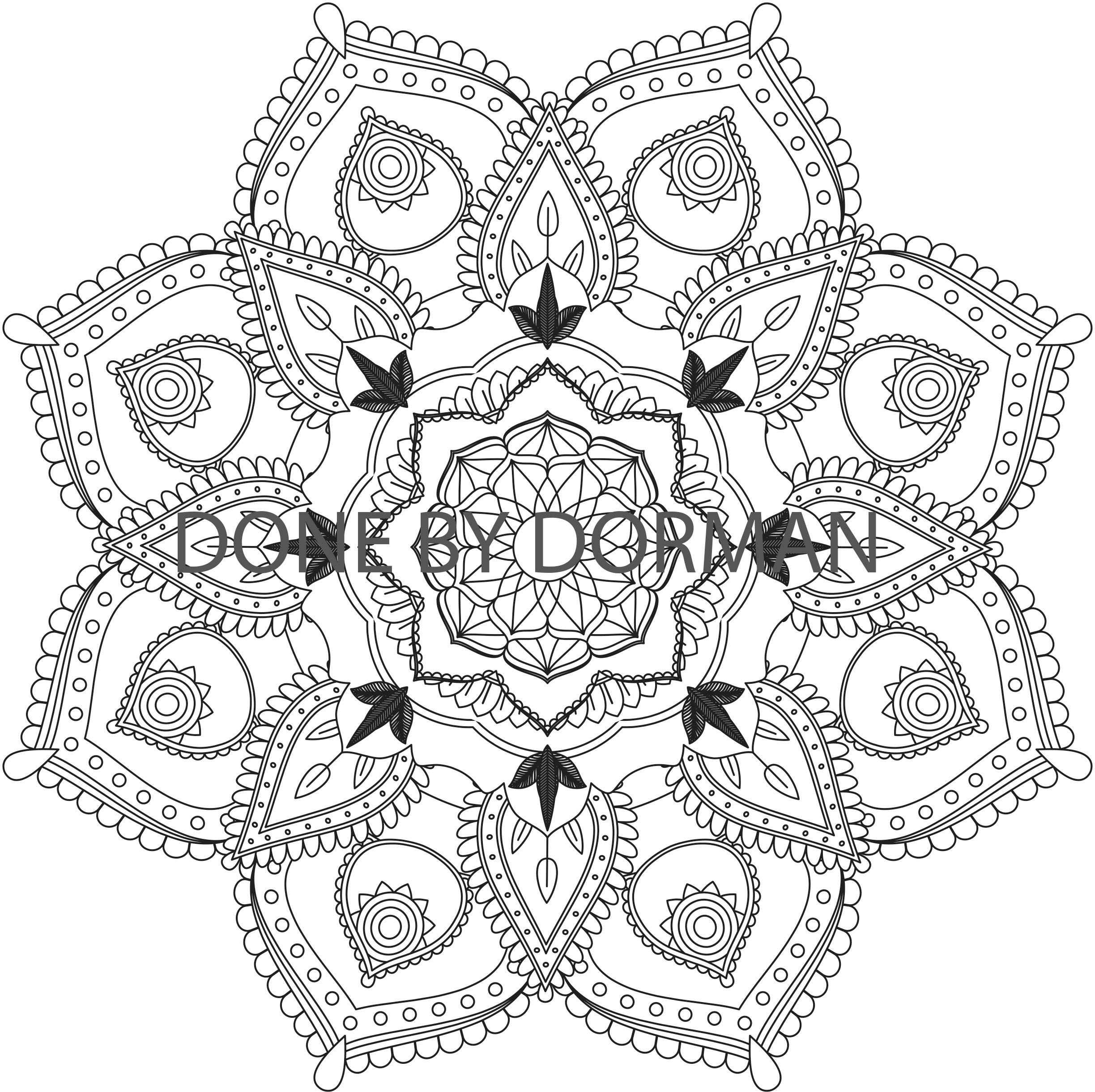 Animal Kaleidoscope Coloring Pages