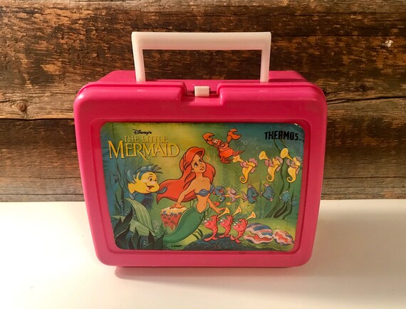 little mermaid lunch box with thermos