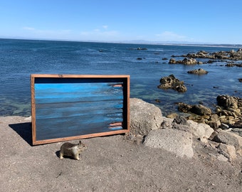 Deep Blue - Reclaimed Wood Art
