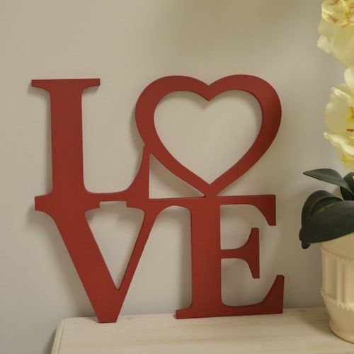 Love Wood Sign Sign Love Valentine Decor Custom Made Home Etsy
