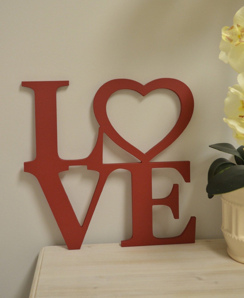 Love Wood Sign Sign Love Valentine Decor Custom Made Home Etsy
