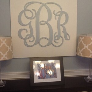 Large Wooden Monogram Wall Hanging Painted Initials Photo Prop ...
