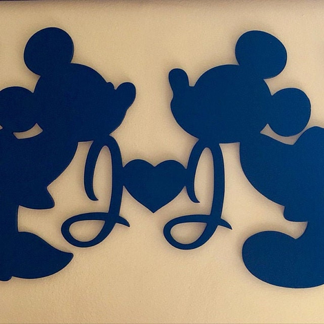 Disney Cut Sign Minnie Mickey Disney Sign Cutout - Disney Decor - Wall Hanging - Wooden ...