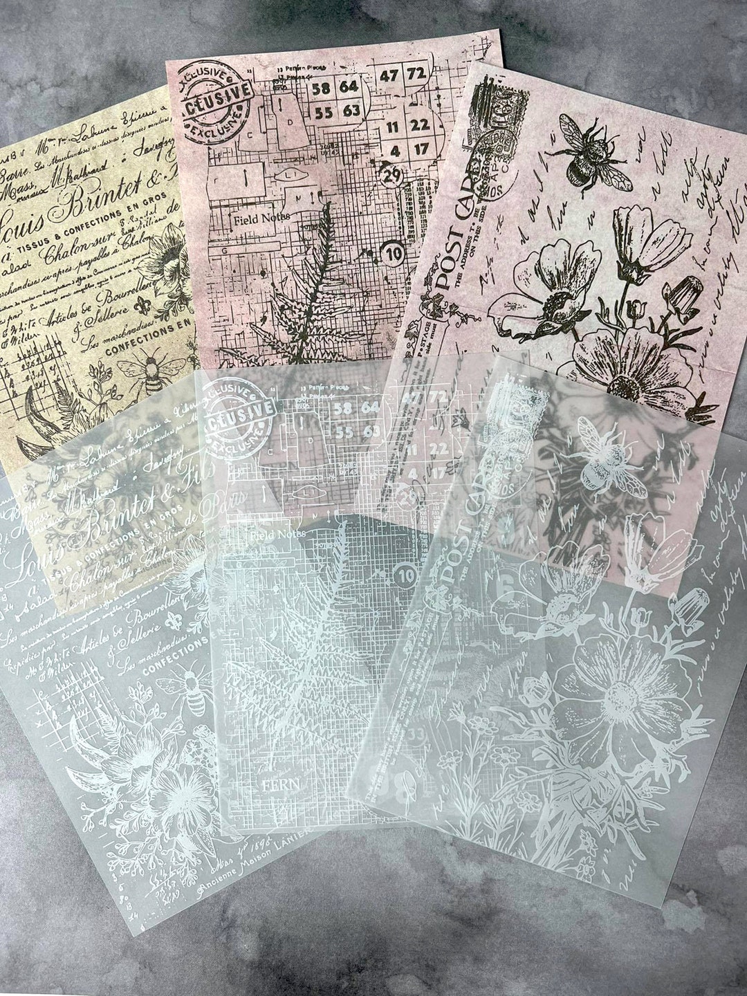 Vintage Style Scrapbook Paper 30 Pcs | Junk Journal Paper | Ephemera ...