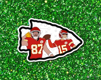 Kansas City Chiefs Sticker | Mahomes Kelce Sticker | KC Chiefs Sticker | Gift for Him | Football Sticker | Mahomes Sticker | Kelce Sticker