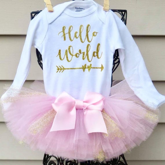 pink and gold baby tutu