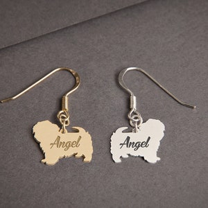 MALTESE TERRIER Dangle Earring - Maltese Terrier Earrings - Dangle Earrings - Dog Breed Earrings - Dog Earring