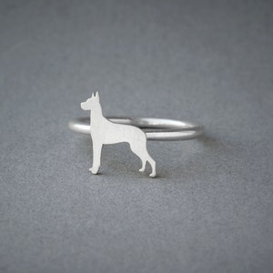 GREAT DANE RING / Great Dane Ring / Silver Dog Ring / Dog Breed Ring / Silver, Gold Plated or Rose Plated.