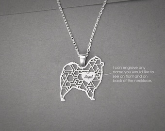 Personalized Chow Chow Necklace: Sterling Silver Dog Breed Jewelry