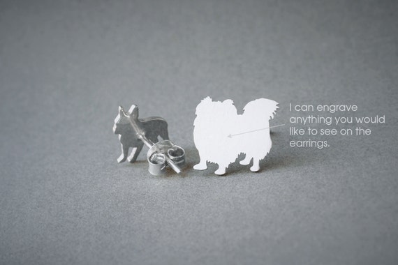 Pekingese Longhaired Name Earring Pekingese Name Earrings Etsy