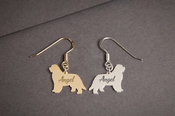Newfoundland dog earrings dangle stainless steel drop earrings jewellery 