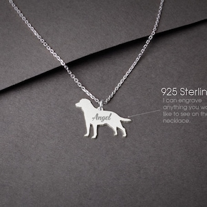 LABRADOR RETRIEVER Tiny Silver Necklace customizable Labrador Necklace Tailored for Dog Lovers Etsy UK