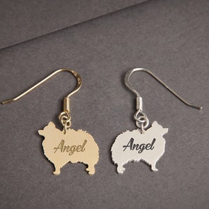 POMERANIAN Dangle Earring - Pomeranian Earrings - Dangle Earrings - Dog Breed Earrings - Dog Earring