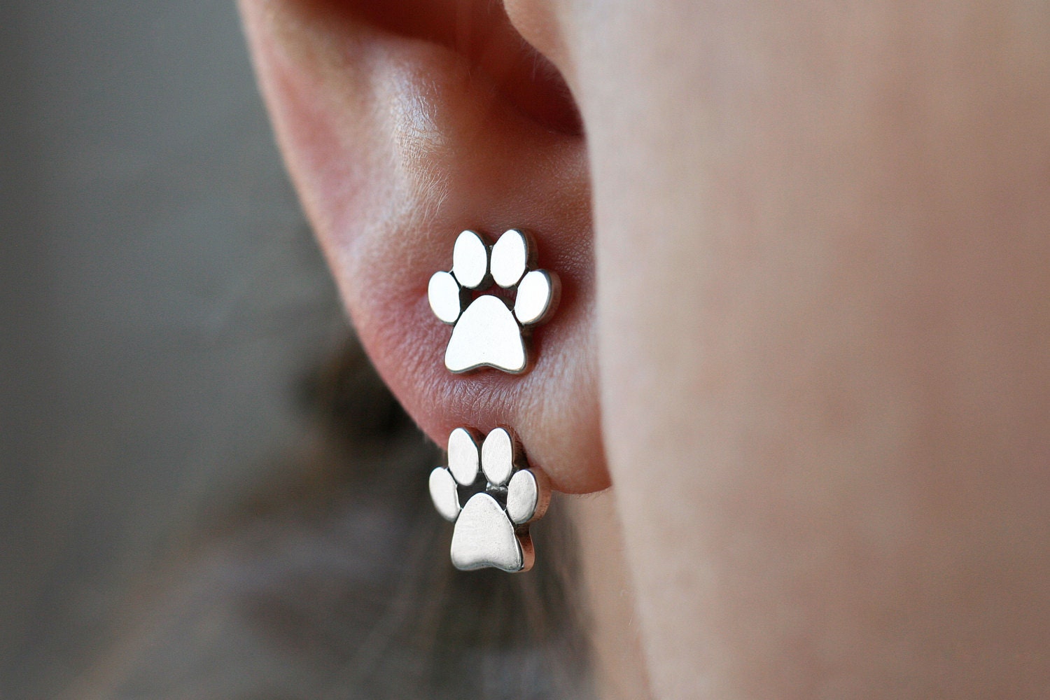 Jacket Paw Print Earring Paw Earring Dog Paw Cat Paw Etsy