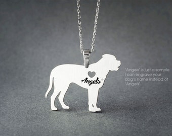 MASTIFF NAME Necklace - English Mastiff Name Necklace - Personalised Necklace - Dog breed Necklace - Dog Necklace